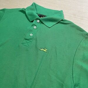 VIintage 70s The Hare Polo Shirt Montgomery Ward Mens M Green Cotton Logo Preppy